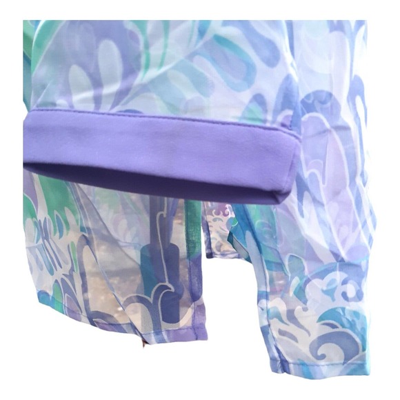 Womens 2X Groovy 1970s Retro Pastel Sheer Chiffon Blouse Top Lightweight Airy - Picture 16 of 16